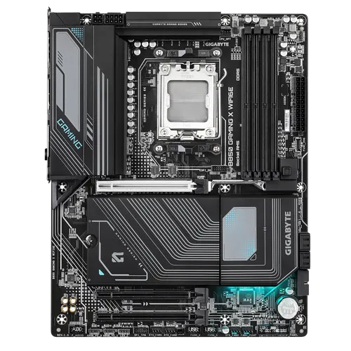 GIGABYTE B850 Gaming X WIFI6E Motherboard - High-Performance Mainboard für AMD Ryzen 9000 CPUs mit 12+2+2 Phasen VRM, bis zu 8200MHz DDR5 und WiFi 6E für blitzschnelle Netzwerkanbindung.