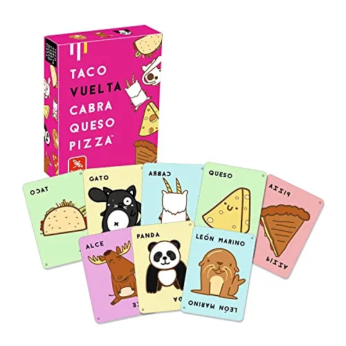 Ludilo Taco, Umdrehung, Ziege, Käse, Pizza | Brettspiele für Kinder von 8 Jahren | Brettspiel | Kartenspiele | Geschenke für Kinder ab 8 Jahren | Kompatibel mit Original Taco