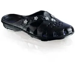 Badepantolette FASHY, Damen, Gr. 39, schwarz, Gummi, Basic, Schuhe Badeschuh Clog