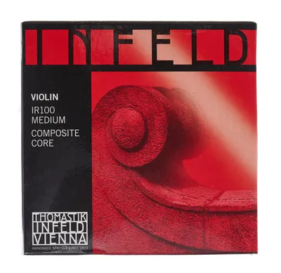 Thomastik Infeld Red Violin 4/4 Medium Saiten - Hochwertiger kompletter Satz für Violine, mit E-Saite aus Goldstahl und D/A-Saiten aus Hydronalium für exzellenten Klang und Spielgefühl.
