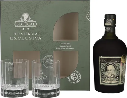 Botucal Rum + 2x Glas im Geschenkset, 40% vol 0,7l Venezuela Geschenkset