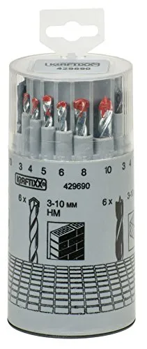 kwb 18-teiliger KRAFTIXX Metall-Bohrer-Set Ø 3, 4, 5, 6, 8, 10 für Holz, Stein und Metall,