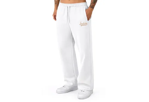Smilodox Jogginghose Lorik, Bequeme Sweathose, Logo-Detail, elastischem Bund mit Kordelzug seitliche Eingrifftaschen gerader Beinabschluss weiches Material