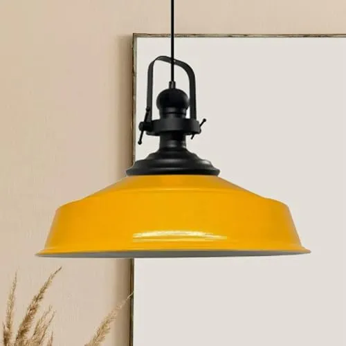 bamyum Asletl Hängelampe Industrial Dunkelgelb Ø40 cm in gelb von Bamyum