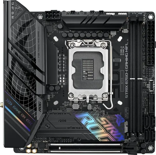 ASUS ROG STRIX B760-I GAMING WIFI - Mini ITX Mainboard LGA 1700, DDR5, WiFi 6E, optimale Leistung für Gaming-Enthusiasten mit erstklassiger Kühlung