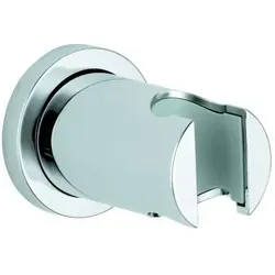 Grohe Rainshower Wandbrausehalter 27074000 - Handbrausen, nicht verstellbar mit runder Rosette und langlebiger StarLight Chromoberfläche