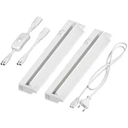 ledscom.de LED Unterbau-Leuchte LIWO 35cm - Schwenkbar & Energiesparend - Energiesparlampen mit 538lm Helligkeit, schwenkbar um 135 Grad, ideal für Küchen, Flure und Werkstätten. Praktischer Schalter für komfortables Ein- und Ausschalten.