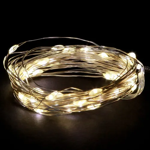 LED-Lichterkette mit Timer für stimmungsvolle Wohnraum-Dekoration, 6 Stück