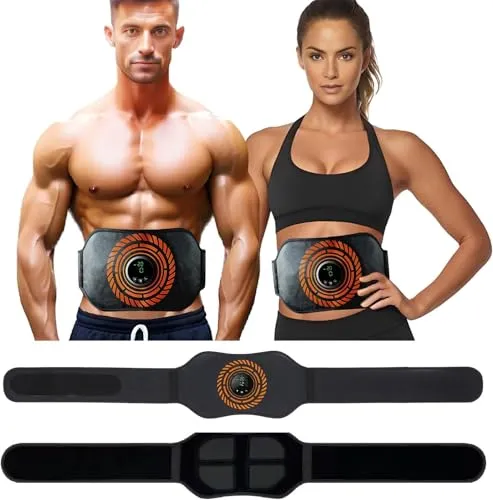 WARDBES EMS Trainingsgerät 2025,EMS Bauchmuskeltrainer Bauchmuskeltrainer mit EMS Technologie,USB Wiederaufladbar EMS Bauchtrainer Ganzkörper ABS/Bauch/Arm/Bein/Po Trainer