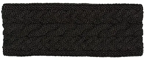 styleBREAKER Damen Strick Stirnband mit Zopfmuster - Strickmütze für Damen mit warmem Thermo-Fleece Futter, ideal für kalte Temperaturen und bietet hohen Tragekomfort. Elastisches Material sorgt für perfekte Passform.