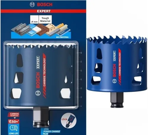 Bosch Accessories EXPERT Tough Lochsäge 51mm - Lochsäge für Holz, Metall, Edelstahl und mehr - mit Carbide-Zähnen für bis zu 50-mal längere Lebensdauer und perfekte Schnittqualität. Ideal für anspruchsvolle Projekte.