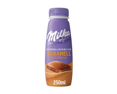 MILKA Milchmischgetränk, Milka Schokoladenmilch Karamell mit feiner Karamellnote 220ml