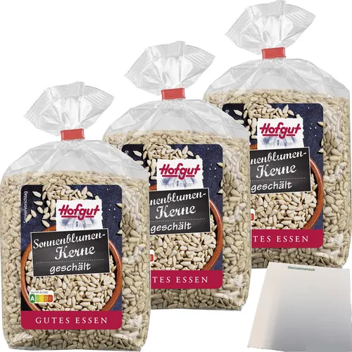 Hofgut Sonnenblumenkerne 3er Pack 3x500g Beutel usy Block