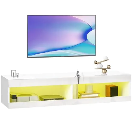 HOMCOM TV Schrank mit RGB LED-Beleuchtung von HOMCOM