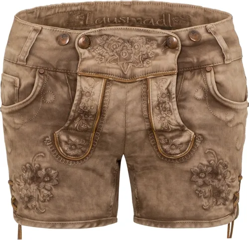 Hangowear Hose OVIDA Short - Bayerische Trachten-Jeans-Short, ideal für heiße Sommertage mit traditionellem Hosenlatz und hohem Tragekomfort durch Elasthan.