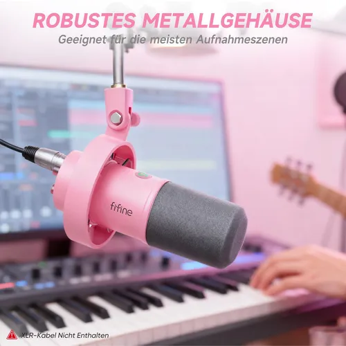 XLR Studio Mikrofon Dynamisches USB Microphone PC für Streaming Podcast Gaming