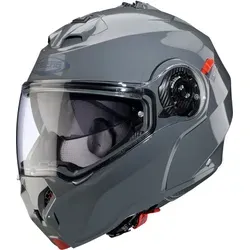 Caberg Duke Evo Klapphelm XL, grau für Männer - Vielseitiger Klapphelm mit P/J Homologation, Antibeschlag-Visier und integrierter Sonnenblende. Ideal für komfortable Fahrten und optimalen Schutz.