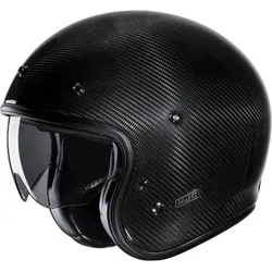 HJC V31 Retro Carbon Jethelm XL - Stilvoll und Sicher - Motorradhelm mit fortschrittlicher Glasfaserverbundschale und einstellbarem, getöntem Sonnen-Visier für optimalen Schutz und Komfort beim Fahren.