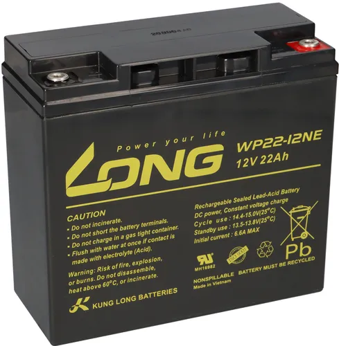 Kung Long Akku 12V 22Ah Bleibatterie WP22-12NE von Kung Long