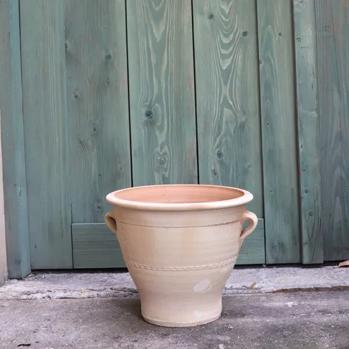 handgefertigtes Terracotta Pflanzgefäß, frostfester Blumentopf Rosa 2 25