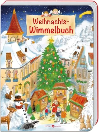 Weihnachts-Wimmelbuch für Kinder - Farbenfrohes Pappbilderbuch für die Adventszeit ab 2 Jahren. Entdecken Sie gemeinsam mit Ihren Kindern liebevolle Weihnachtsgeschichten zum Vorlesen.