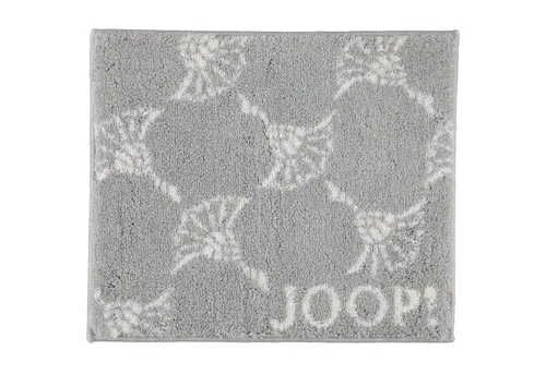 Joop! Badteppich New Cornflower Allover 085 Kiesel - 50x60cm - Badteppich aus hochwertiger Kunstfaser, langlebig und waschbar bis 30°C, rutschfest mit Latexrücken – für stilvolle Bäder.