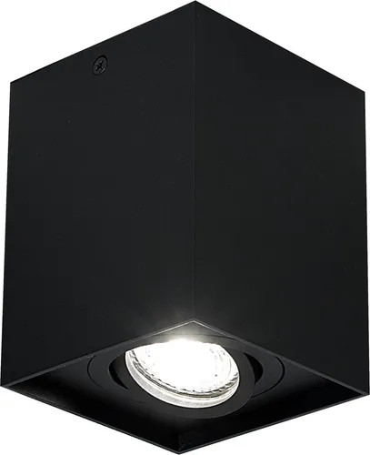 Aufbaustrahler Aufbauleuchte PALLAD 1 BLACK GU10 Deckenleuchte quadratisch schwarz EDO777108 EDO