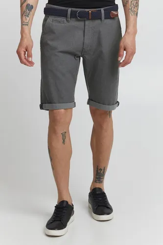 Indicode IDFigno Herren Chino Shorts - Stilvolle Bermuda mit Gürtel, Größe:M, Farbe:Dark Grey - Herren-Shorts mit hochwertiger Baumwollqualität und Stretch-Anteil für angenehmen Tragekomfort. Perfekt für lässige Sommerlooks und vielseitig kombinierbar.