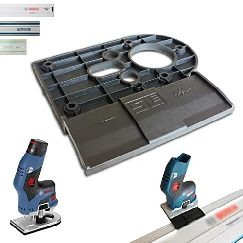 Profi Führungsschienenadapter für Bosch GKF 12V-8 - Führungsschienen-Adapter für Oberfräsen und Kantenfräsen, kompatibel mit Makita, Bosch und Festool, sorgt für präzise Ergebnisse und einfache Handhabung.