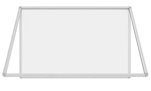 ALLboards Schaukasten Weiß Magnetisch mit Aluminiumrahmen 120x90cm Magnetkasten Magnetische Informationstafel, Trocken Abwischbare Oberfläche Acrylglas
