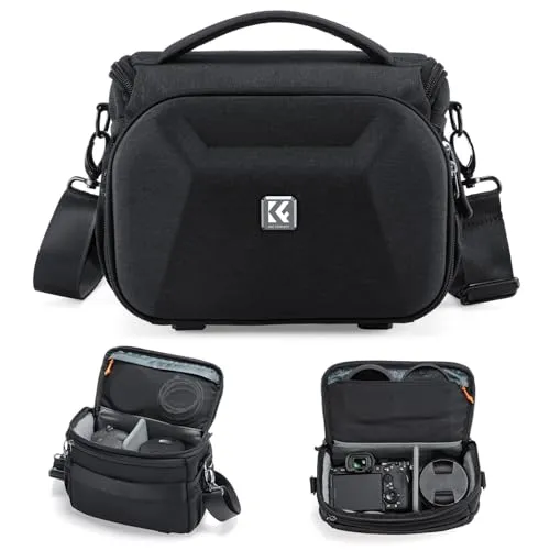 K&F CONCEPT Kameratasche, Hartschalen-Schutz Fototasche, Fotorucksack Klein