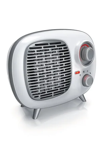 Brandson Keramikheizlüfter 1545 W - Retrodesign mit Raumthermostat - Heizlüfter für Innenräume mit schnellem Aufheizen und niedrigem Geräuschpegel. Mit Raumthermostat für optimale Temperaturregelung und integrierten Sicherheitsfunktionen.