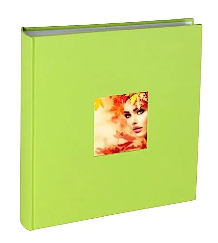 IDEAL TREND Flair Fotoalbum 30x30 cm 100 weiße Seiten Seiten Jumbo Buchalbum Fotobuch: Farbe: Grün