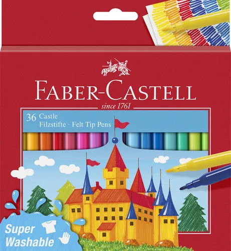 FABER-CASTELL Fasermaler CASTLE 36er Kartonetui
