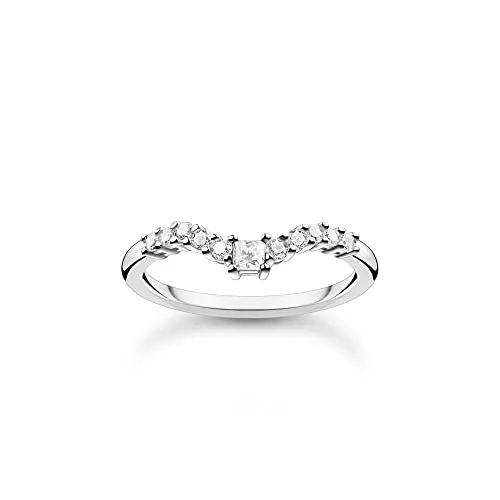 THOMAS SABO Ring mit weißen Steinen 925 Sterling Silber TR2398-051-14-56