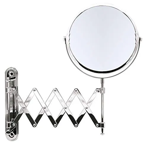 RIDDER Kosmetik-Scherenspiegel Anna Chrom - Eleganter Kosmetik-Scherenspiegel mit schwenkbarer Vergrößerung, ideal für präzise Anwendungen. Praktisch ausziehbar und einfach zu reinigen – perfekt für Ihr Badezimmer!