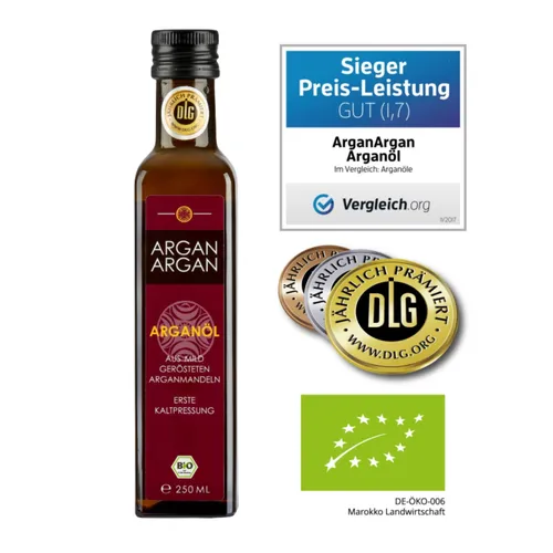 Argand ́Or geröstetes Bio-Arganöl, 250 ml in gold von Argand´Or