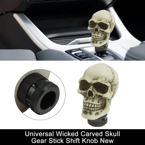 Keramik Schädel Kopf Form Schaltknauf für Auto Auto von Uxcell