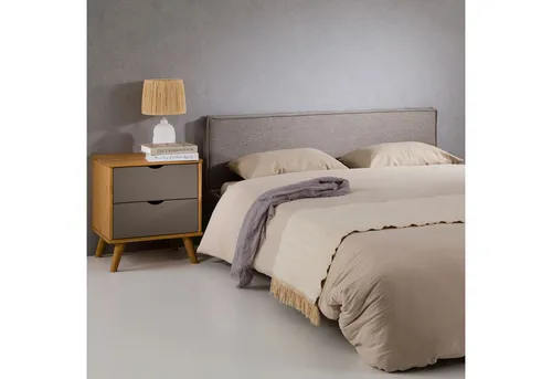 IDIMEX Kopfteil KLAO 160 cm - Bettkopfteile mit weicher Polsterung für optimalen Komfort, ideal zum Anlehnen; robust und langlebig mit modernem grauem Stoffbezug.