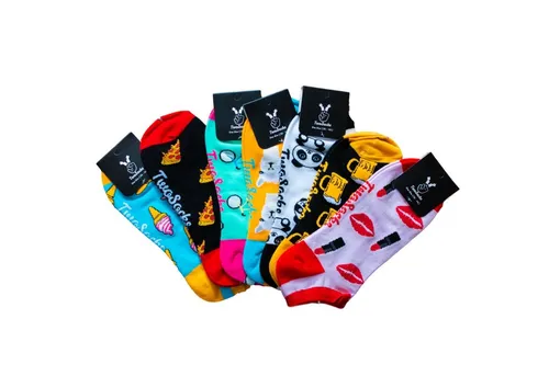 TwoSocks Sneakersocken Bunte Sneaker Socken lustige Füßlinge Damen & Herren, Einheitsgröße
