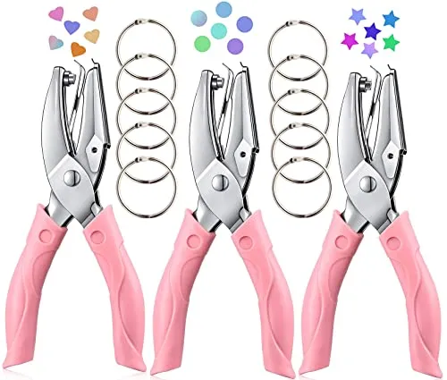 Stück Stanzer, Metall, Handlocher, Papier, Stanzer, Werkzeug für Basteln, Handwerk, Büro, Schule, Haus, DIY, Handwerk, Scrapbook, Papierkarten 3