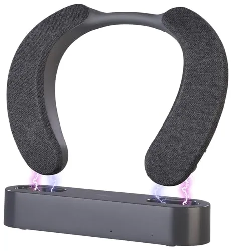 auvisio Nackenkopfhörer: Digitaler Funk-TV-Hörverstärker und Nackenlautsprecher, 3 Profile, DSP (Nackenlautsprecher, Bluetooth, mit Akku, Funkkopfhörer)