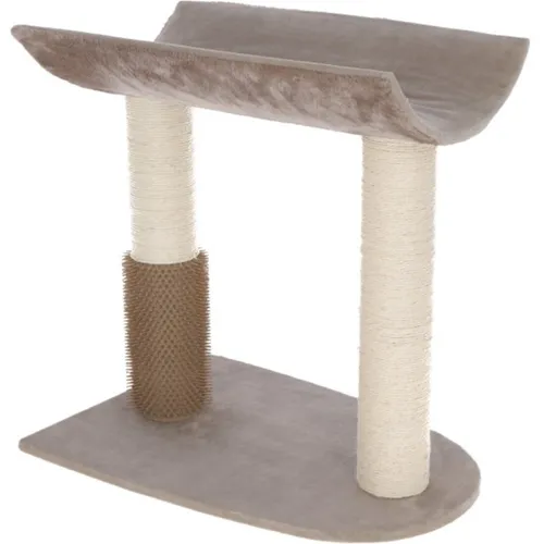 Katzen Kratzbaum Ambiance Kerbl 56cm hoch - Kratzbaum für Katzen, 56 cm hoch, aus strapazierfähigem Sisal in Beige, mit bequemer Liegemulde für optimalen Komfort und Spielspaß.