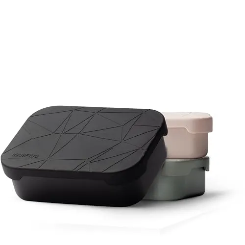 MAMEIDO Brotdose Edelstahl 1200 ml - Flexibler Trenner & Silikondeckel - Lunch-Boxen mit zeitlosem Design und 2 Fächern für gesunde Snacks. Ideal für Schule, Arbeit oder unterwegs - eine nachhaltige, wiederverwendbare Lösung.