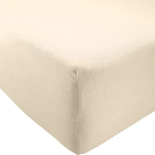 REDBEST Spannbettlaken Pittsburgh Single-Jersey Natur Größe 90x190 cm - 100x200 cm