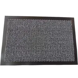 Mertex Läufer Bern, Schmutzfangmatte rundum verlaufender Rand grau 120 cm x 200 cm