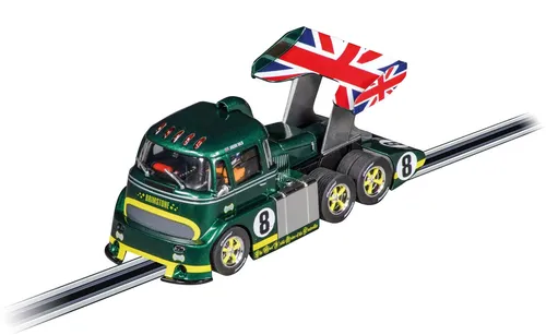 Carrera Racetruck Cabover British Ra - NEU/OVP 20031093 - Carrera 132 Slotcar, detailgetreues Design und hohe Geschwindigkeit für spannende Rennmomente auf der Strecke.