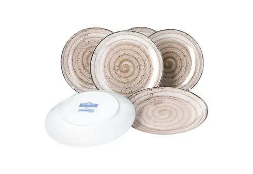 van Well Frühstücksteller 6er Set Dessert- Kuchenteller Riva 20,5cm Porzellan