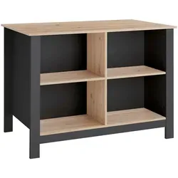 Mid.you Kücheninsel in Anthrazit und Eiche Artisan - Einbauküchen-Komponente mit individueller Stellmöglichkeit, elegantes Design in Anthrazit und Eiche Artisan, ideal für moderne Küchen, Maße: 124x90x75 cm.