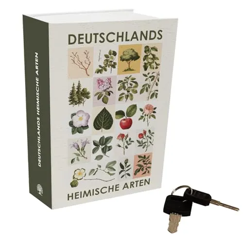 Pflanzenbuch Booksafe - Deutschlands heimische Arten Buchversteck mit botanischem Thema für Naturfreunde
